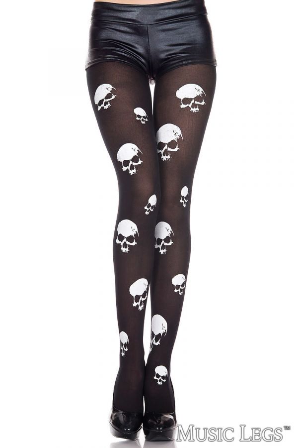 ML37026 - Skull Print Pantyhose