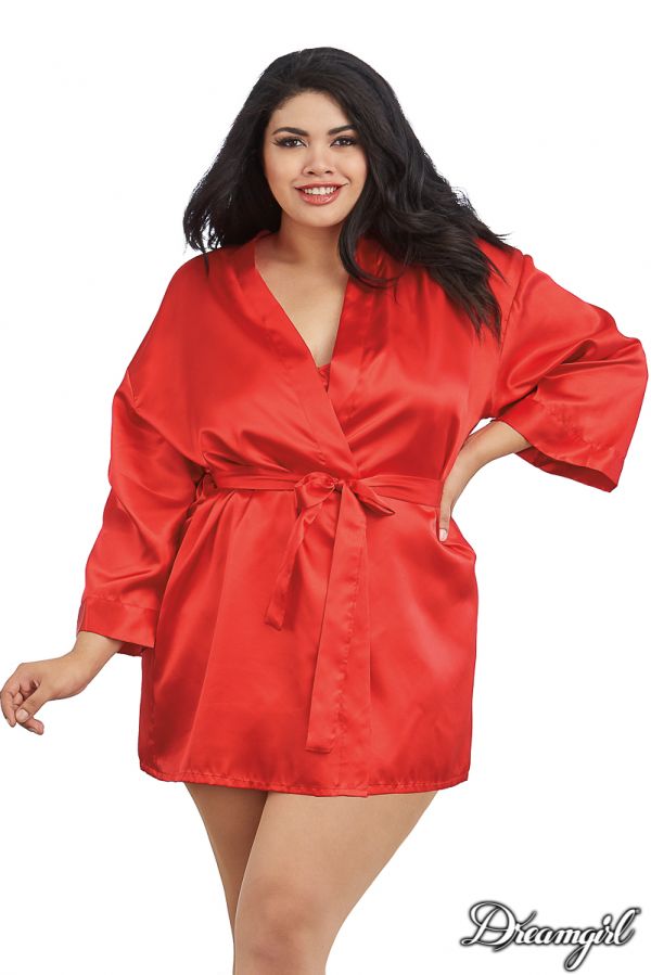 DG3717X - Satin Robe set