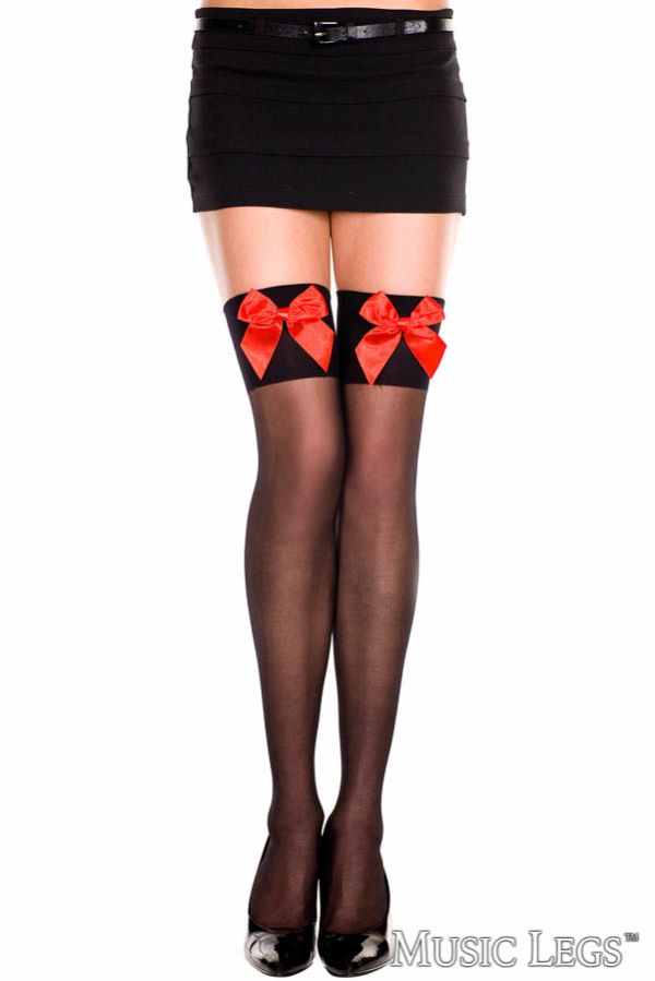 ML4125 - Sheer Bow Thigh Hi