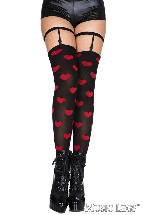 ML44281 - Heart Thigh Hi & Leg Garters