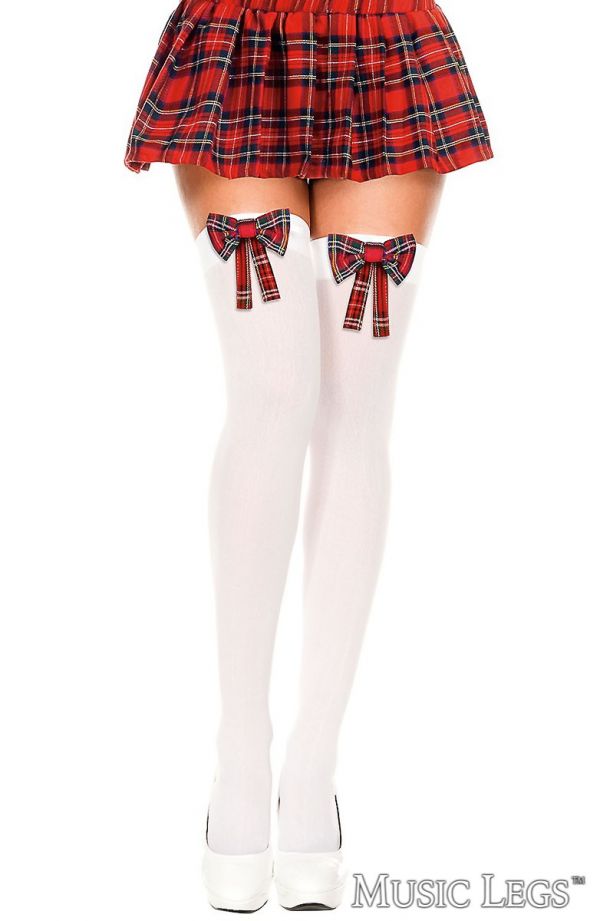 ML4654 - Plaid Bow Thigh Hi