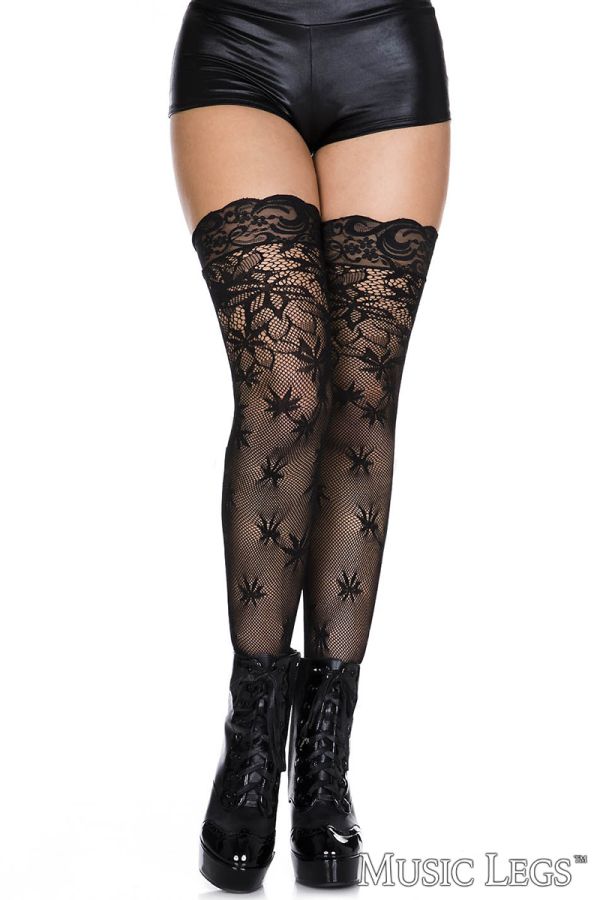 ML4687 - Leaf & Lace Thigh Hi