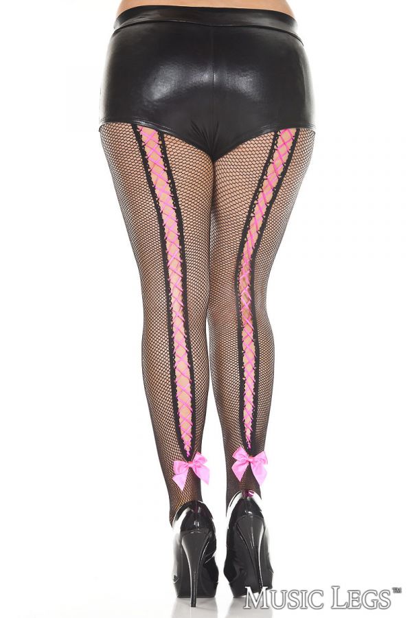 ML50012 - Lace-up Pantyhose