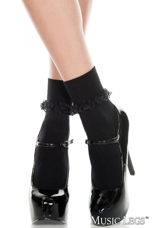 ML514 - Ruffle Trim Ankle Hi