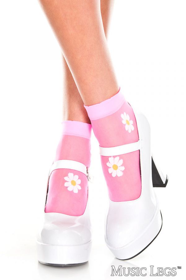 ML544 - Sheer Daisy Ankle Hi