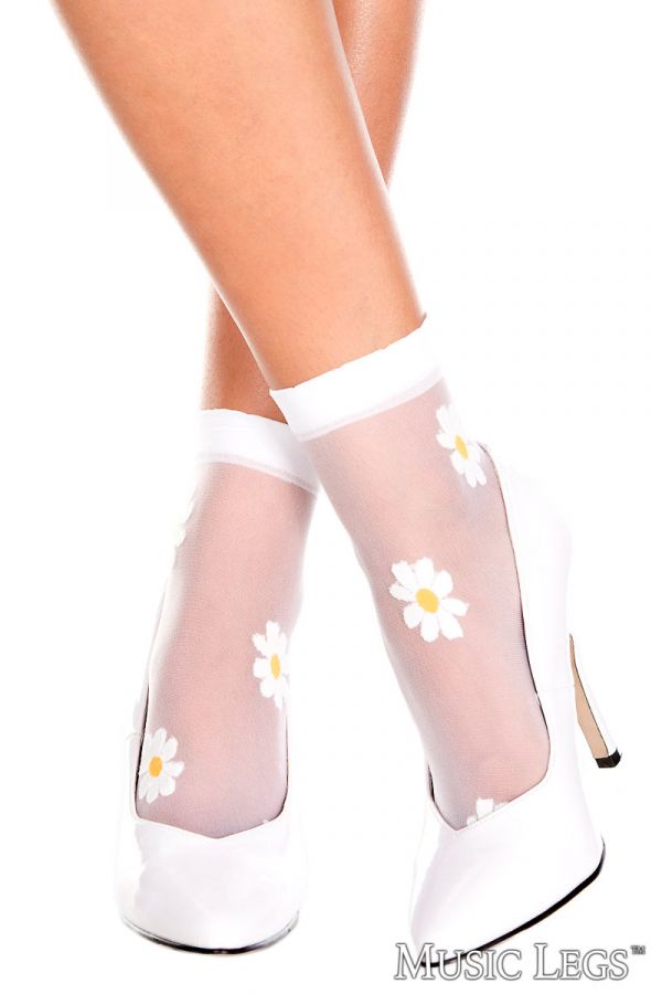 ML544 - Sheer Daisy Ankle Hi