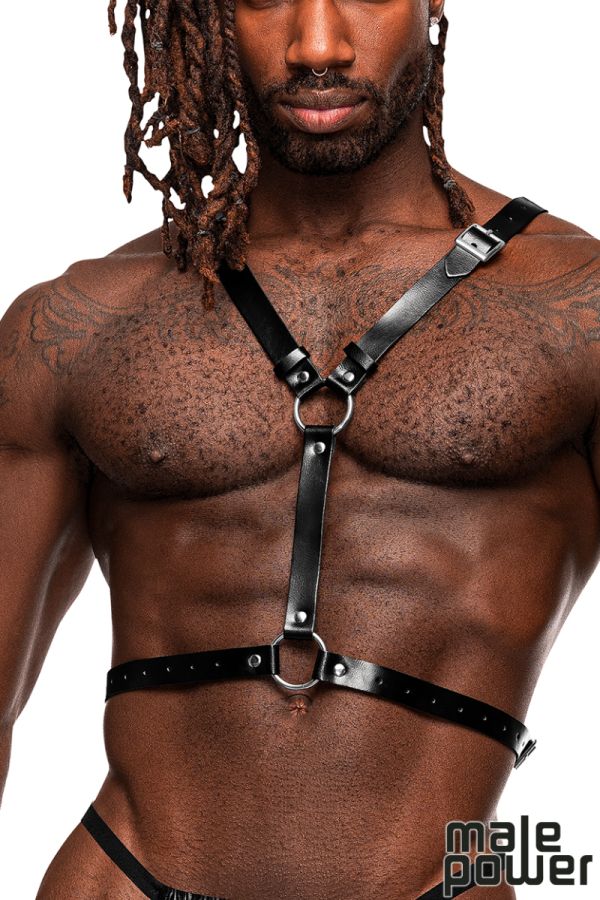 MP597-266 - Winged PU Leather Chest Harness
