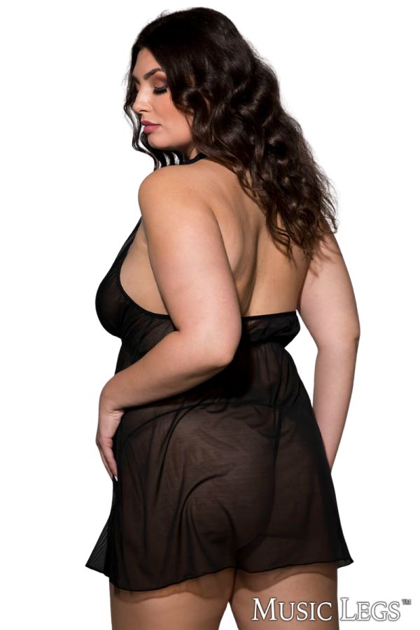 ML60074Q - Mesh Babydoll & G-String