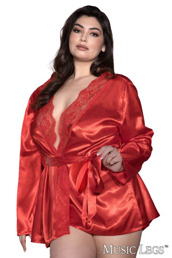 ML60078Q - Satin Robe