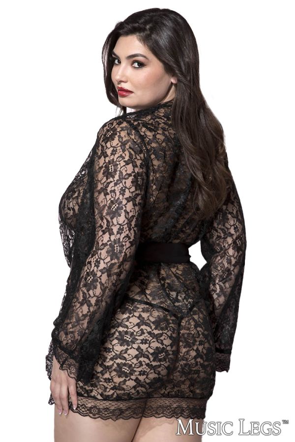 ML60082Q - Lace Robe