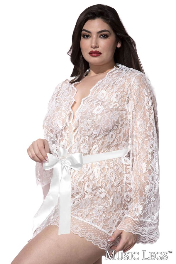 ML60082Q - Lace Robe