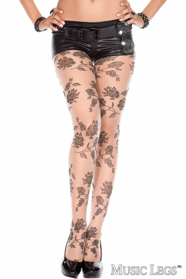 ML7095 - Roses Pantyhose