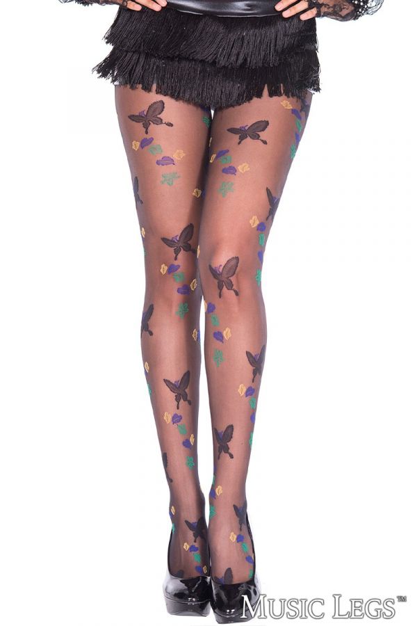 ML7104 - BUTTERFLY LEAF PANTYHOSE