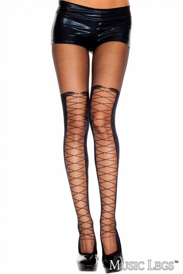 ML7309 - LACE-UP BOOT PANTYHOSE