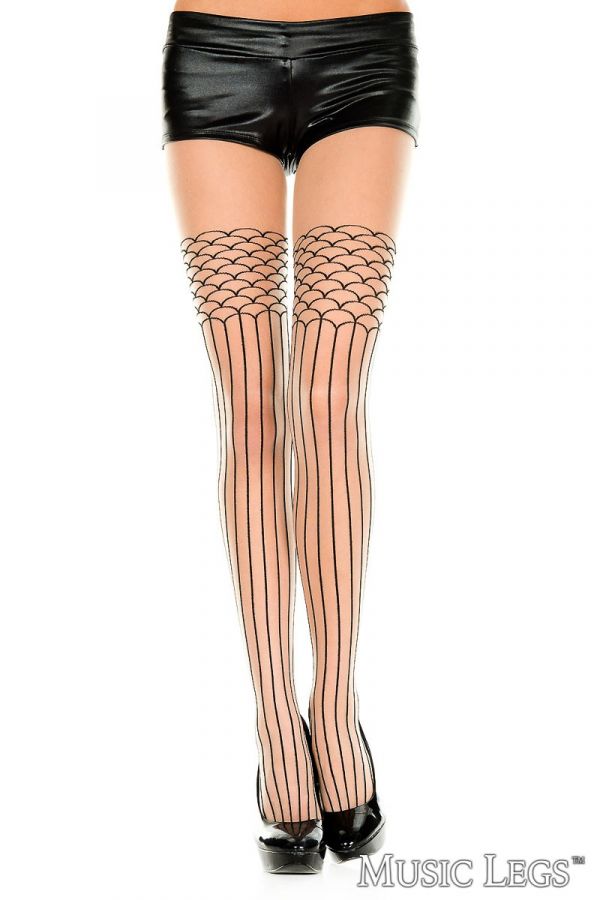 ML7311 - STRIPED SCALE PANTYHOSE