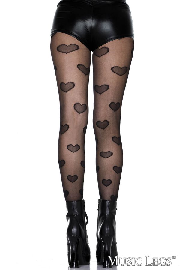 ML7318 - Heart Sheer Pantyhose
