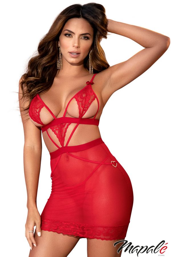 MA7384 - Heart Cutout Chemise