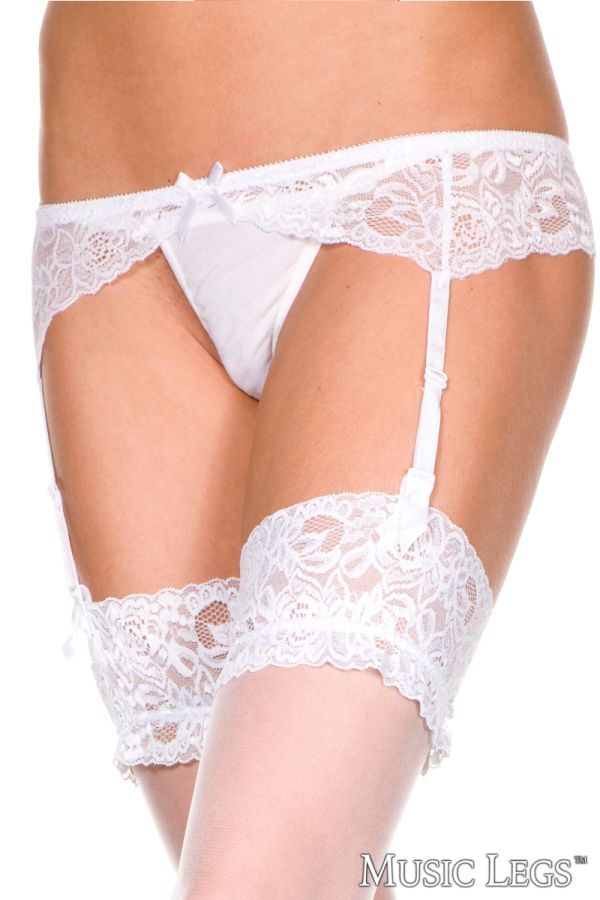 ML7709 - Garterbelt & Sheer Hosiery Set