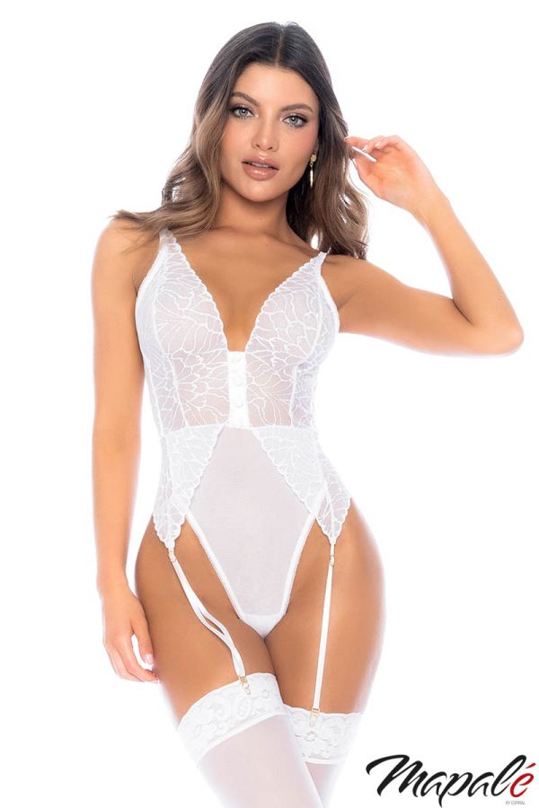 MA8934 - Lace Garter Teddy