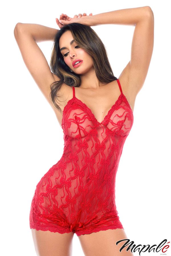 MA8972 - Bow Lace Romper