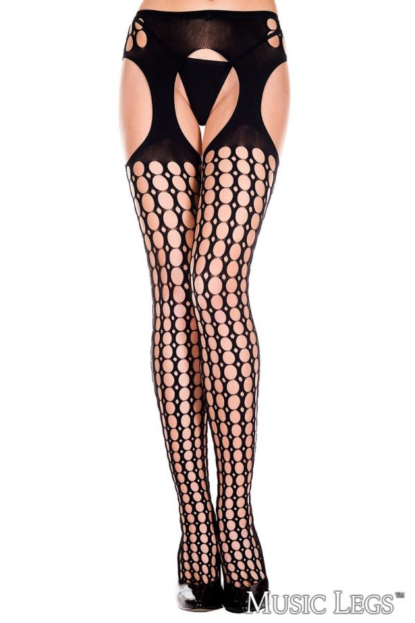 ML913 - ROUND NET SUSPENDER PANTYHOSE