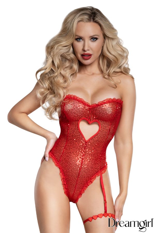 DG14022 - Sequin Heart Teddy
