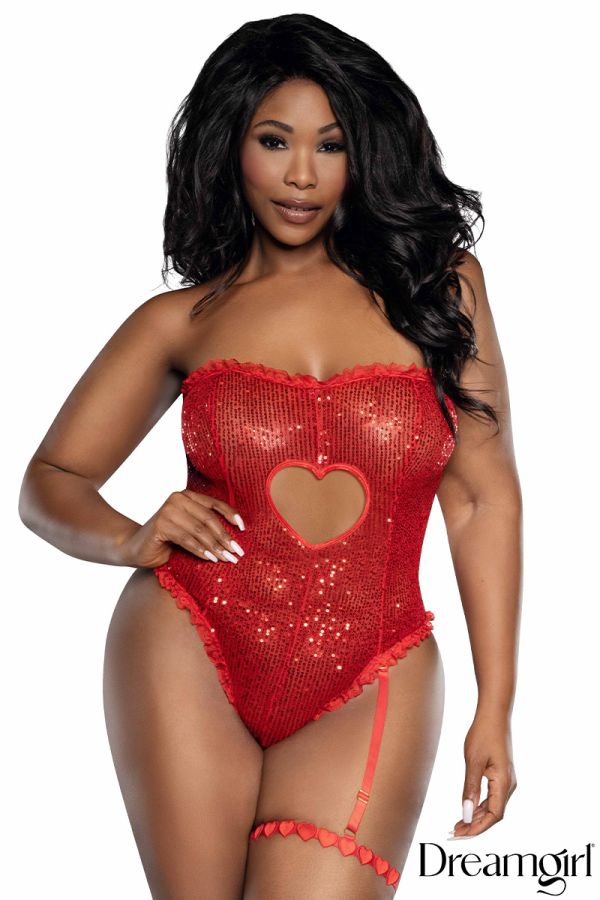 DG14022X - Sequin Heart Teddy