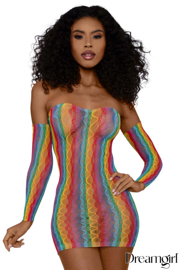 DG14313 - Tube Dress & Gloves