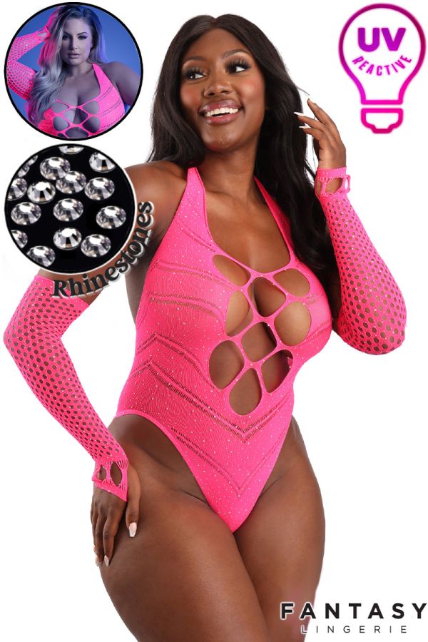 FAGL2139 - UV Rhinestone Teddy & Gloves