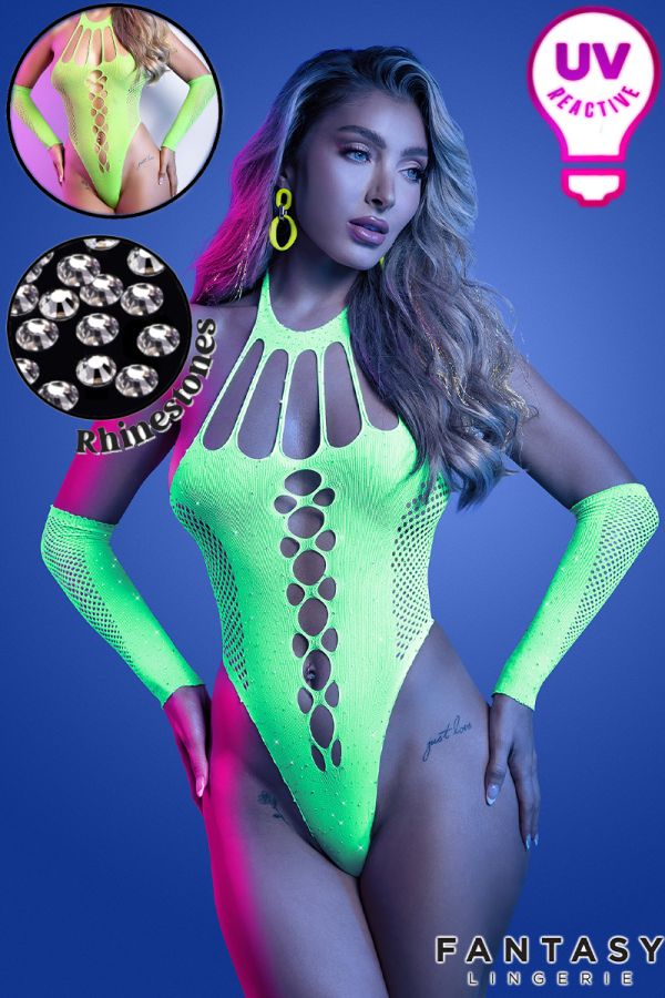 FAGL2551 – UV & Rhinestone Teddy & Gloves