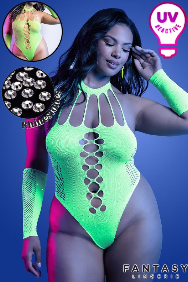 FAGL2551X – UV & Rhinestone Teddy & Gloves