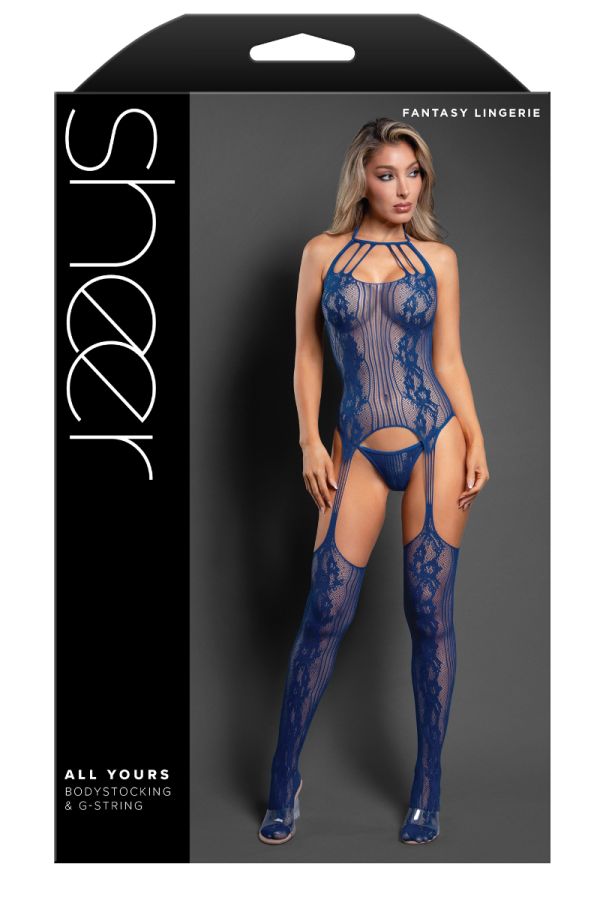 FASF1016X - Striped Bodystocking