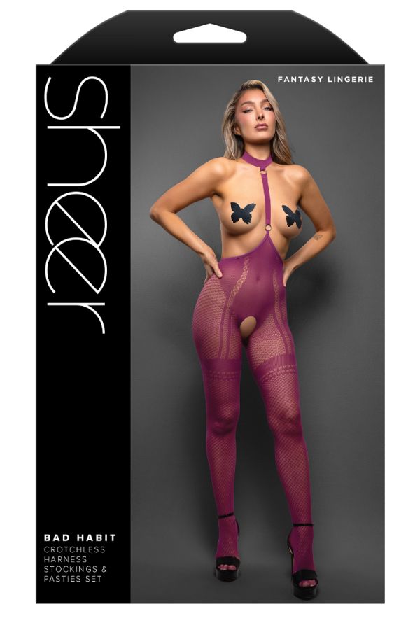 FASF976 - Bodystocking & Butterfly Pasties