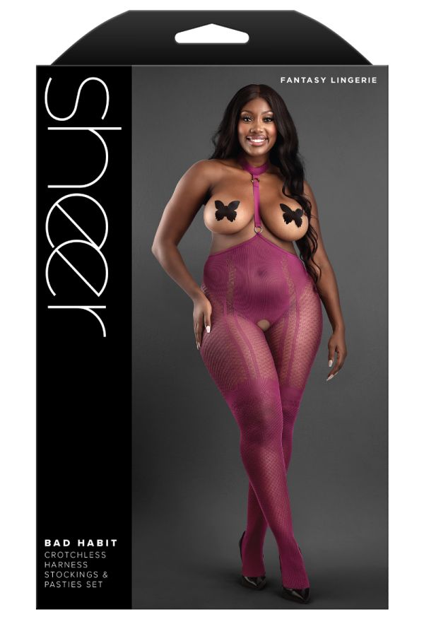 FASF976 - Bodystocking & Butterfly Pasties