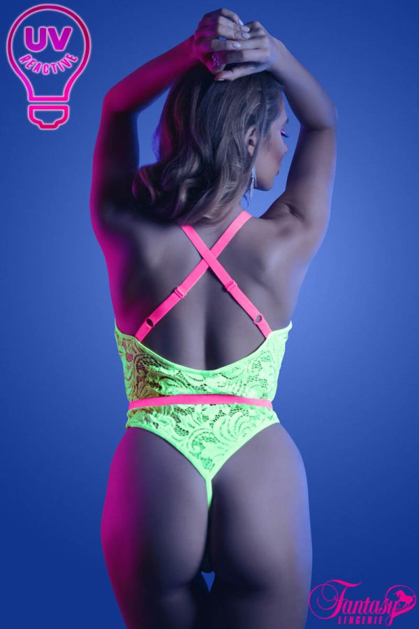 FAGL2121 - UV Reactive Lace Teddy