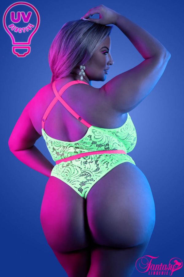 FAGL2121X - UV Reactive Lace Teddy