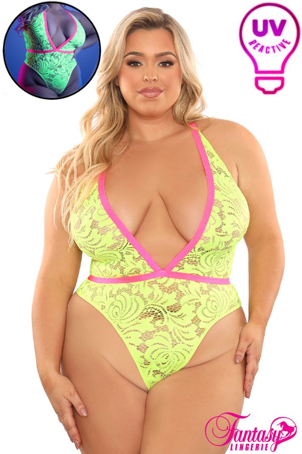 FAGL2121X - UV Reactive Lace Teddy