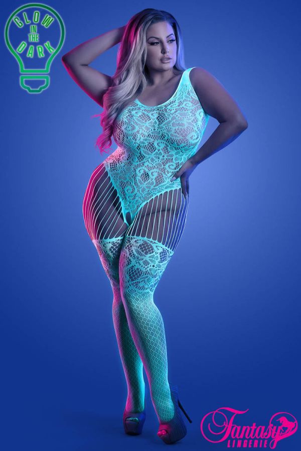 FAGL2136X - UV Lace Bodystocking