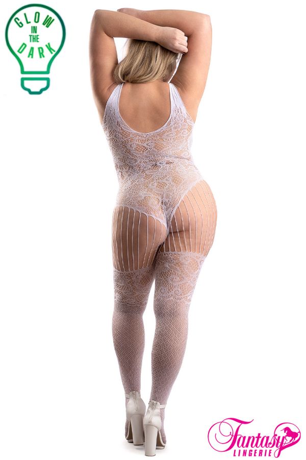 FAGL2136X - UV Lace Bodystocking