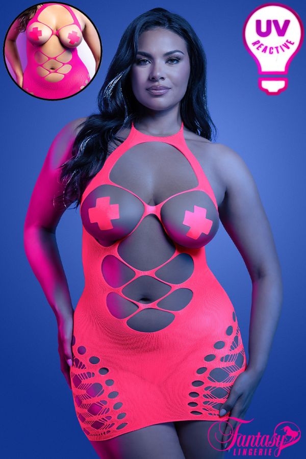 FAGL2553 – UV Reactive Dress & Pasties
