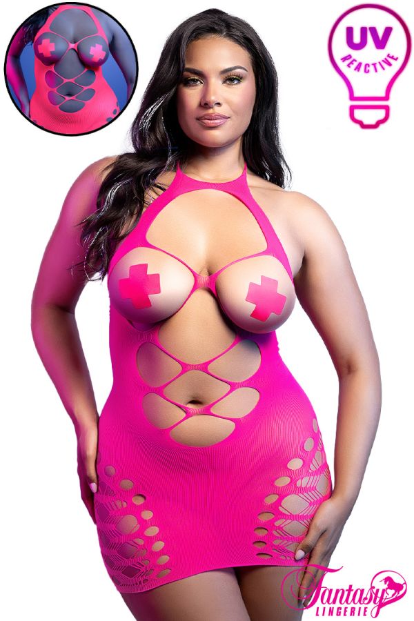 FAGL2553 – UV Reactive Dress & Pasties