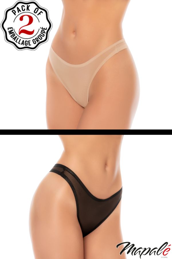 MA139 - 2-Pk No Show Thongs
