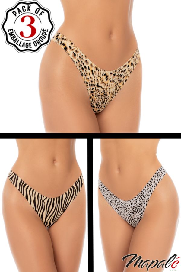 MA144 - 3-Pk No Show Thongs