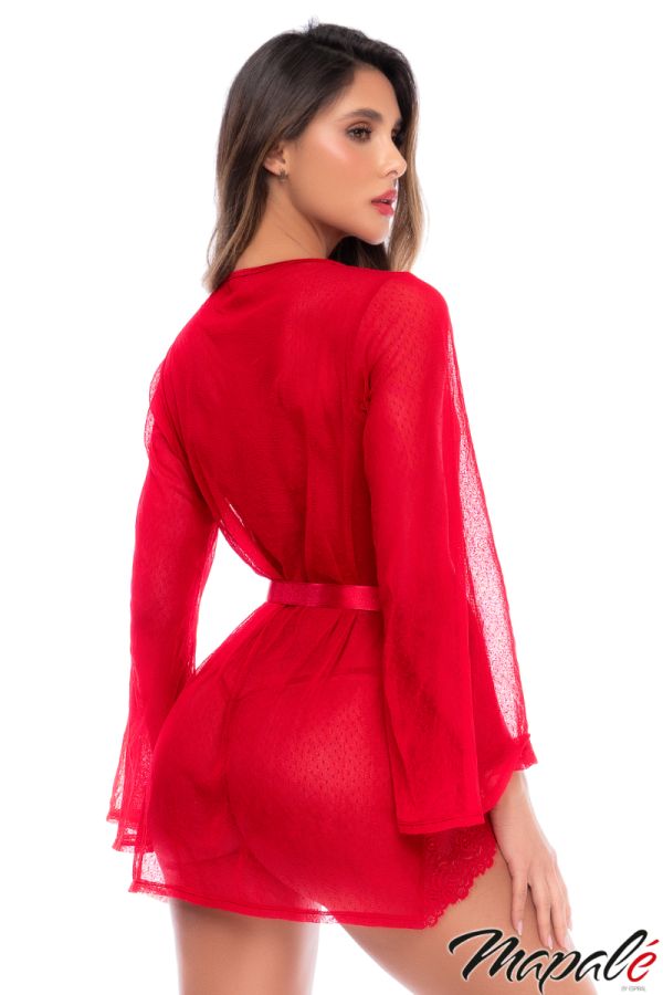 MA7639 - Dot Mesh Robe