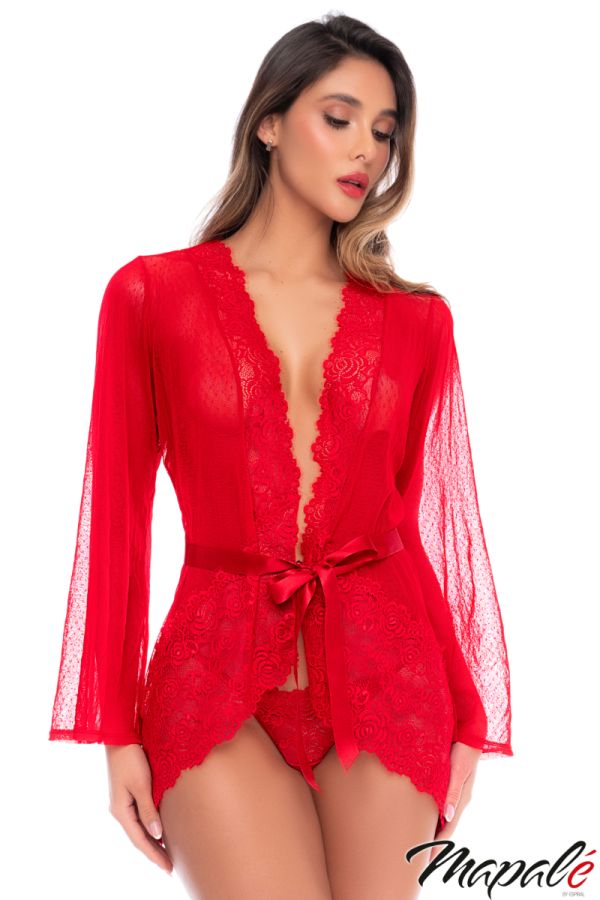 MA7639 - Dot Mesh Robe