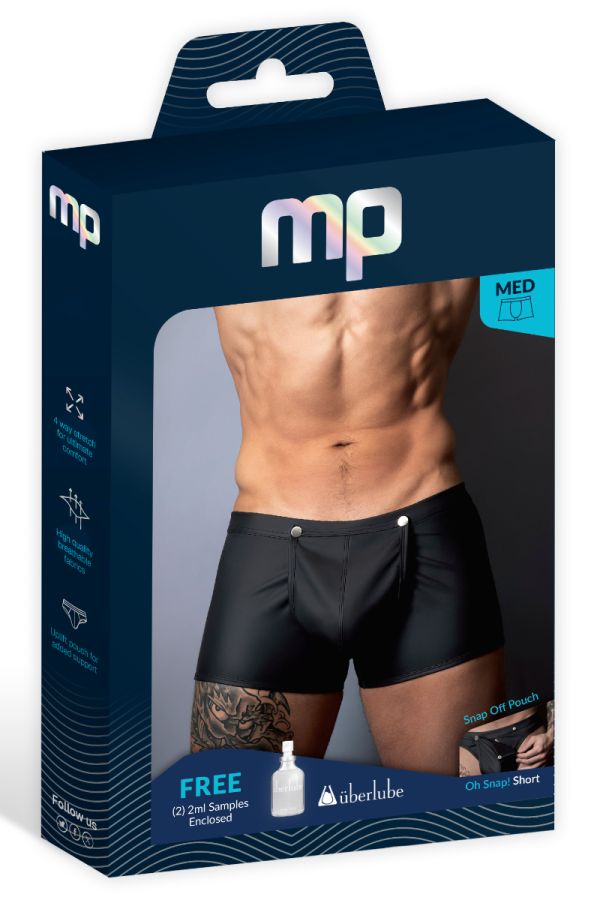 MP120-298 – PU Leather Snap Off Short