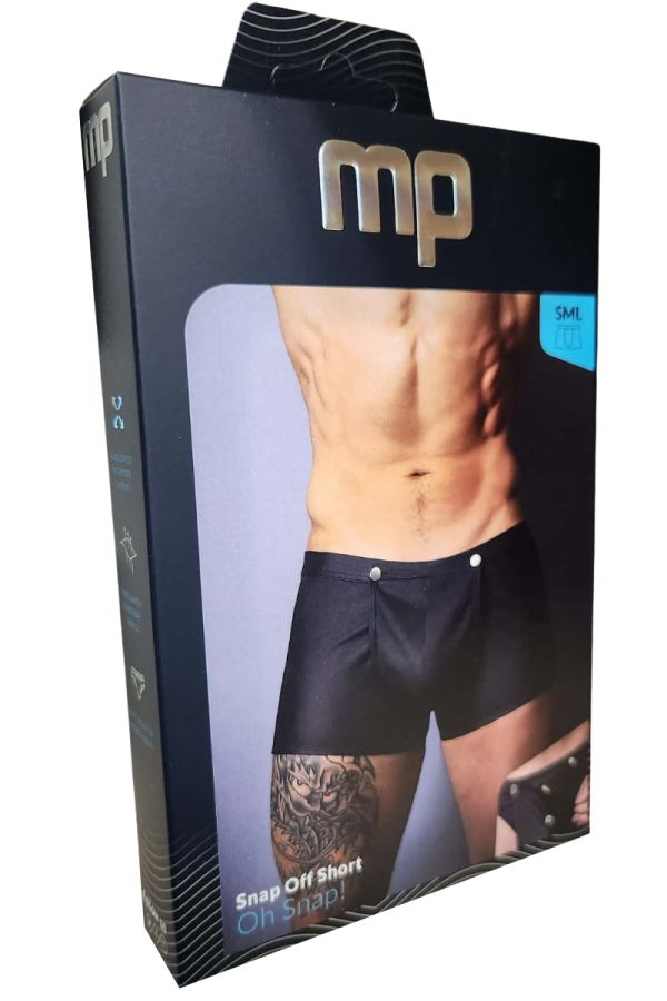 MP120-298 – PU Leather Snap Off Short