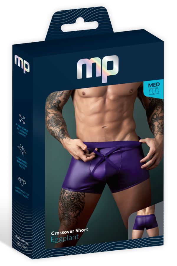 MP152-302 - Wet Look Crossover Short
