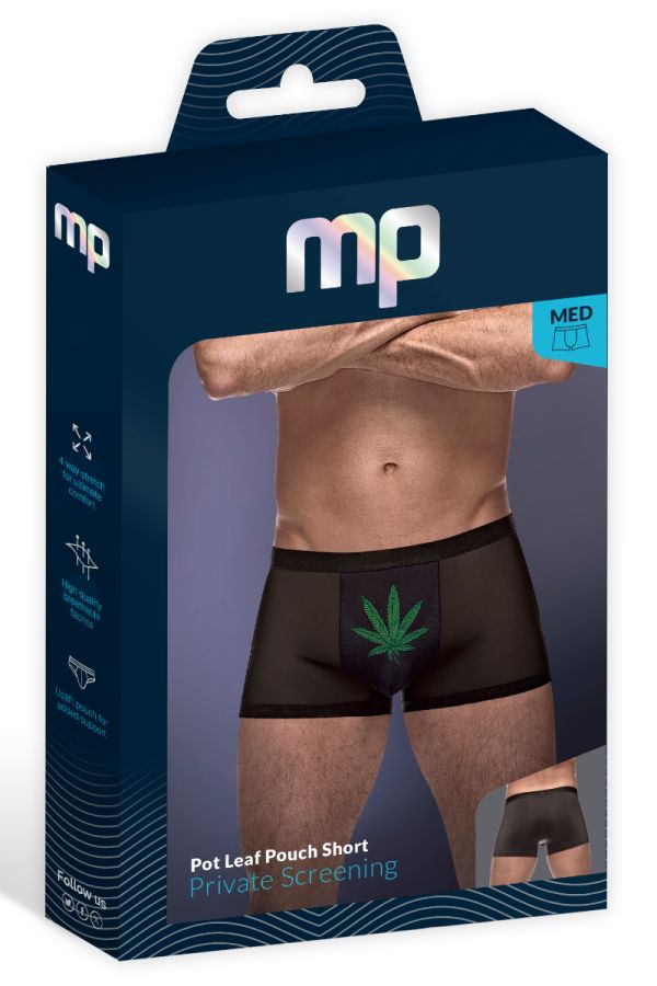 MP182-262 - 	Sheer Mesh Leaf Short
