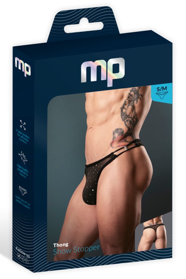 MP407-288 - Glittery Mesh Thong
